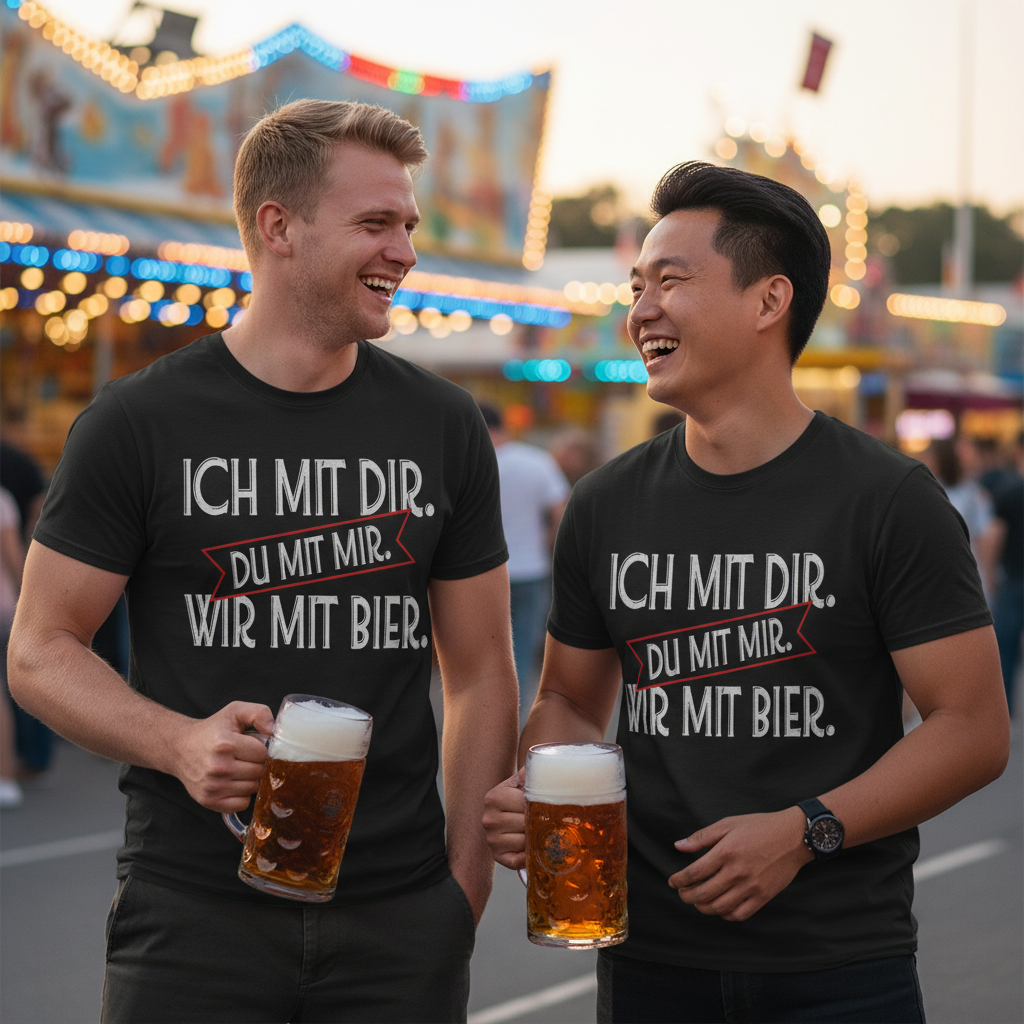 Ich mit dir. Du mit mir. Wir mit Bier. - Herren Shirt
