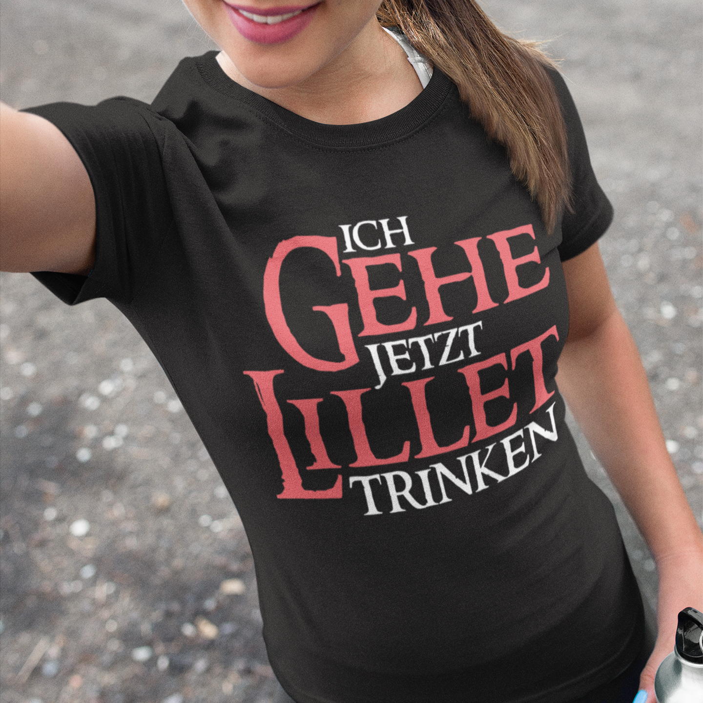 Ich gehe jetzt Lillet trinken - Beidseitiger Druck - Damenshirt