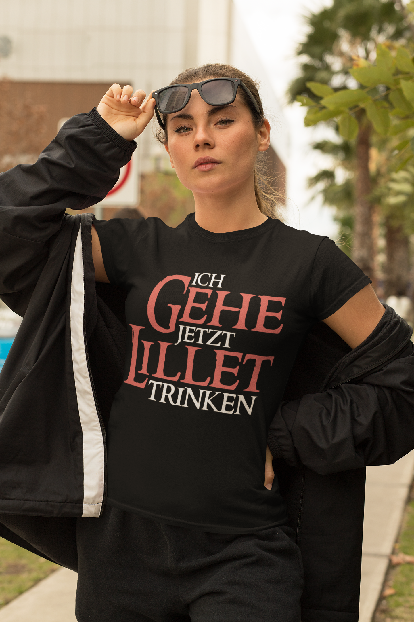 ich gehe jetzt Lillet trinken - Damen Premium Bio T-Shirt Schwarz