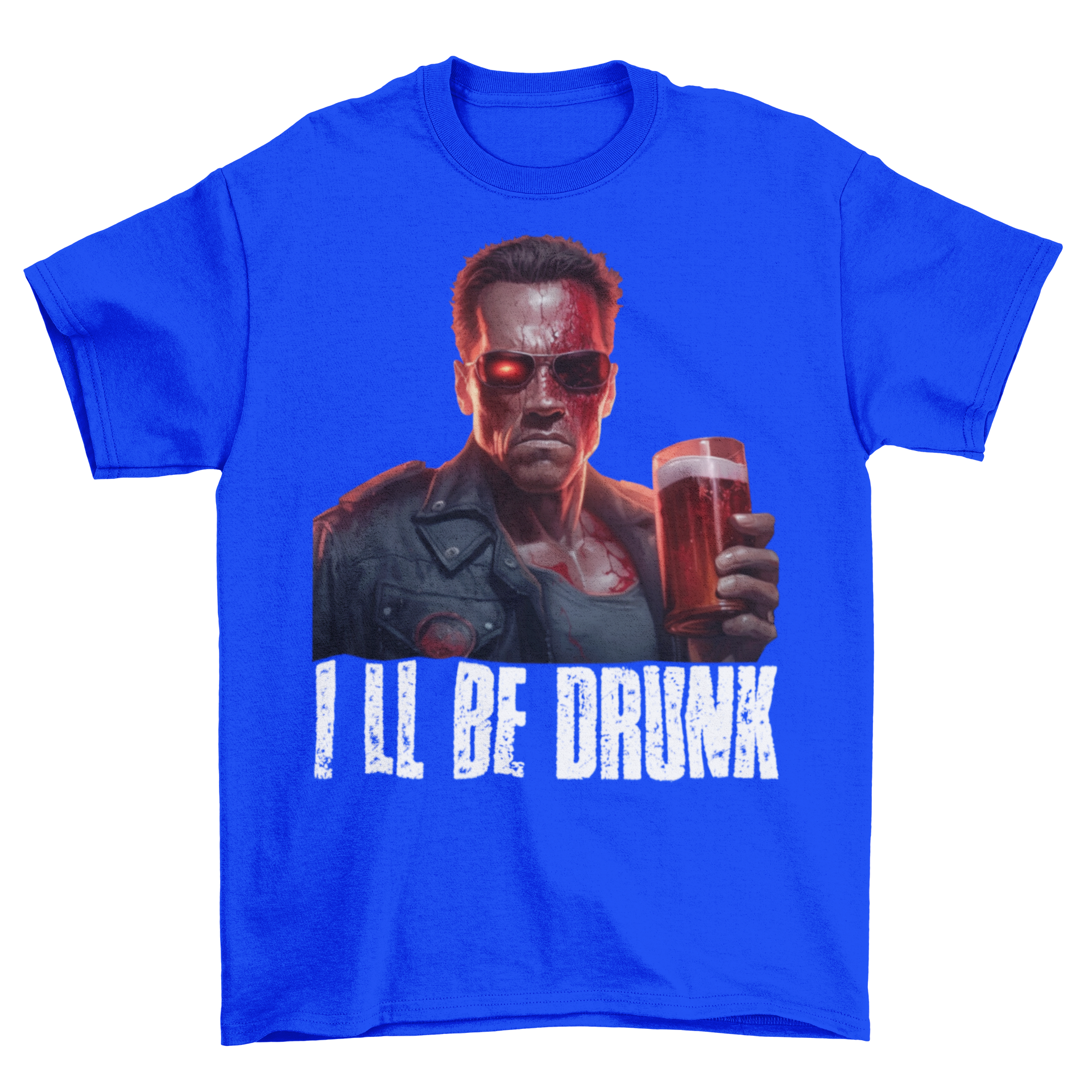 Terminator Ill be Drunk - Herren Shirt Royal Blue