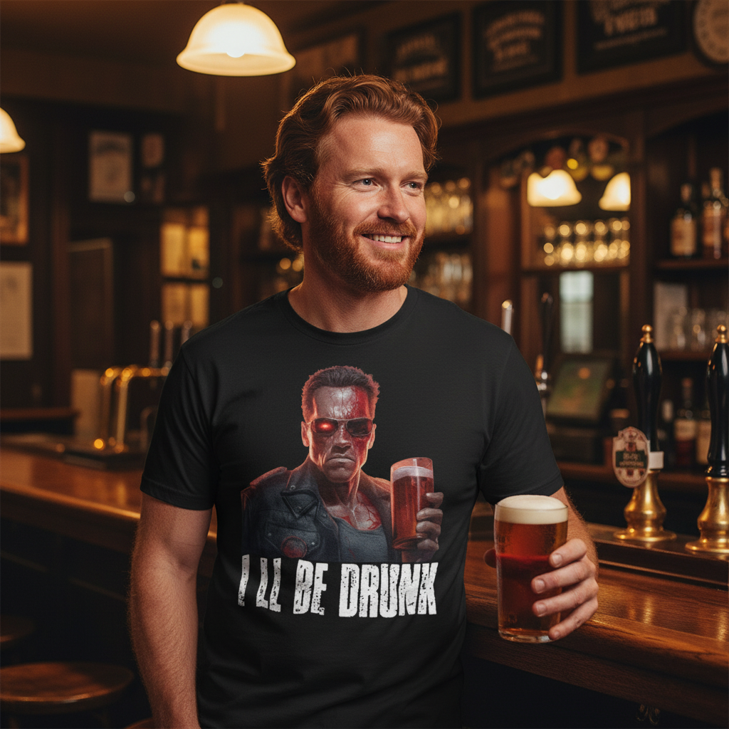 Terminator Ill be Drunk - Herren Shirt