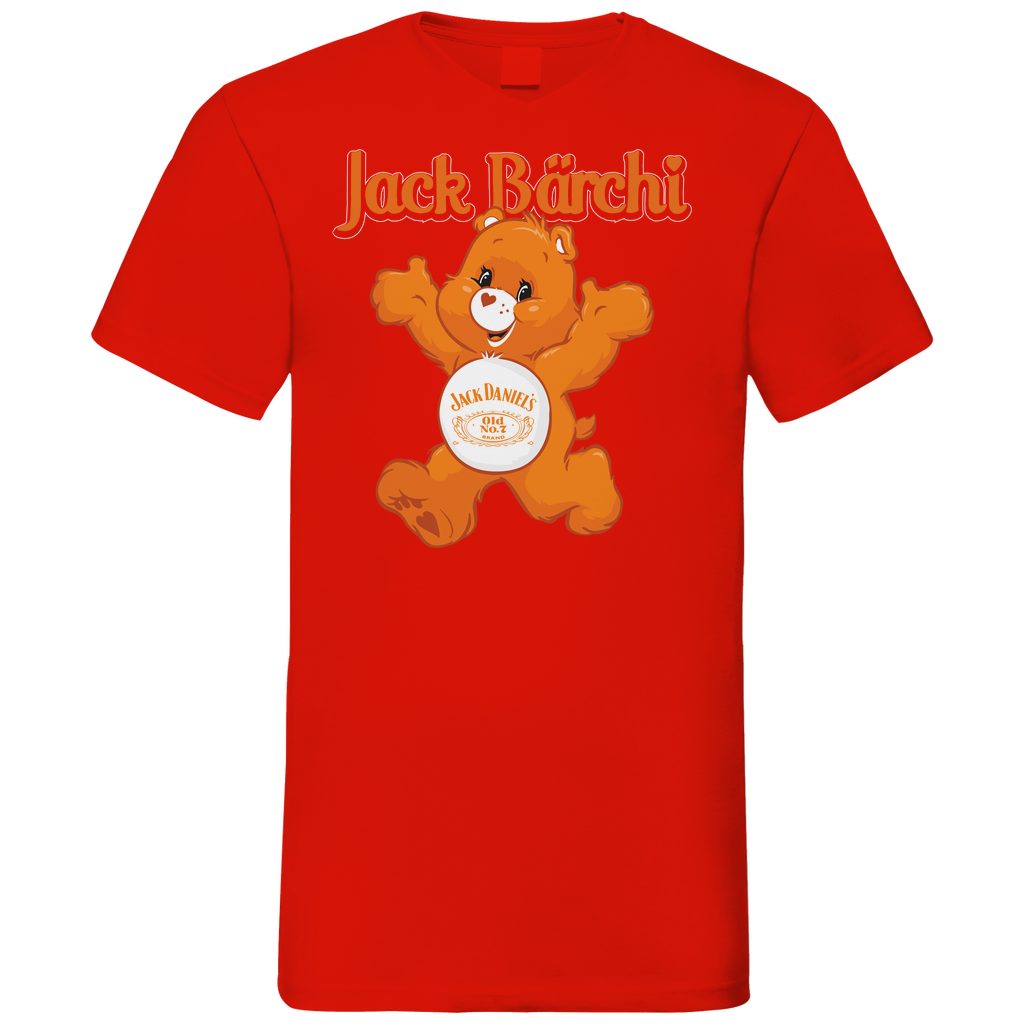 Jack Bärchi - Glücksbärchi - Herren V-Neck Shirt Red