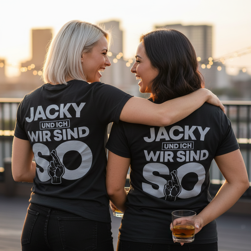 Jacky und ich wir sind so Jack Daniels - Damenshirt