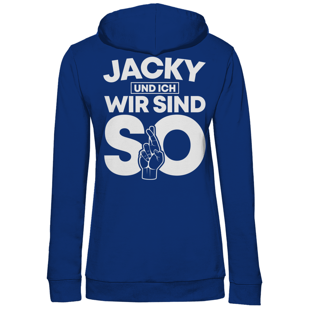 Jacky und ich wir sind so Jack Daniels - Damen Hoodie Royal