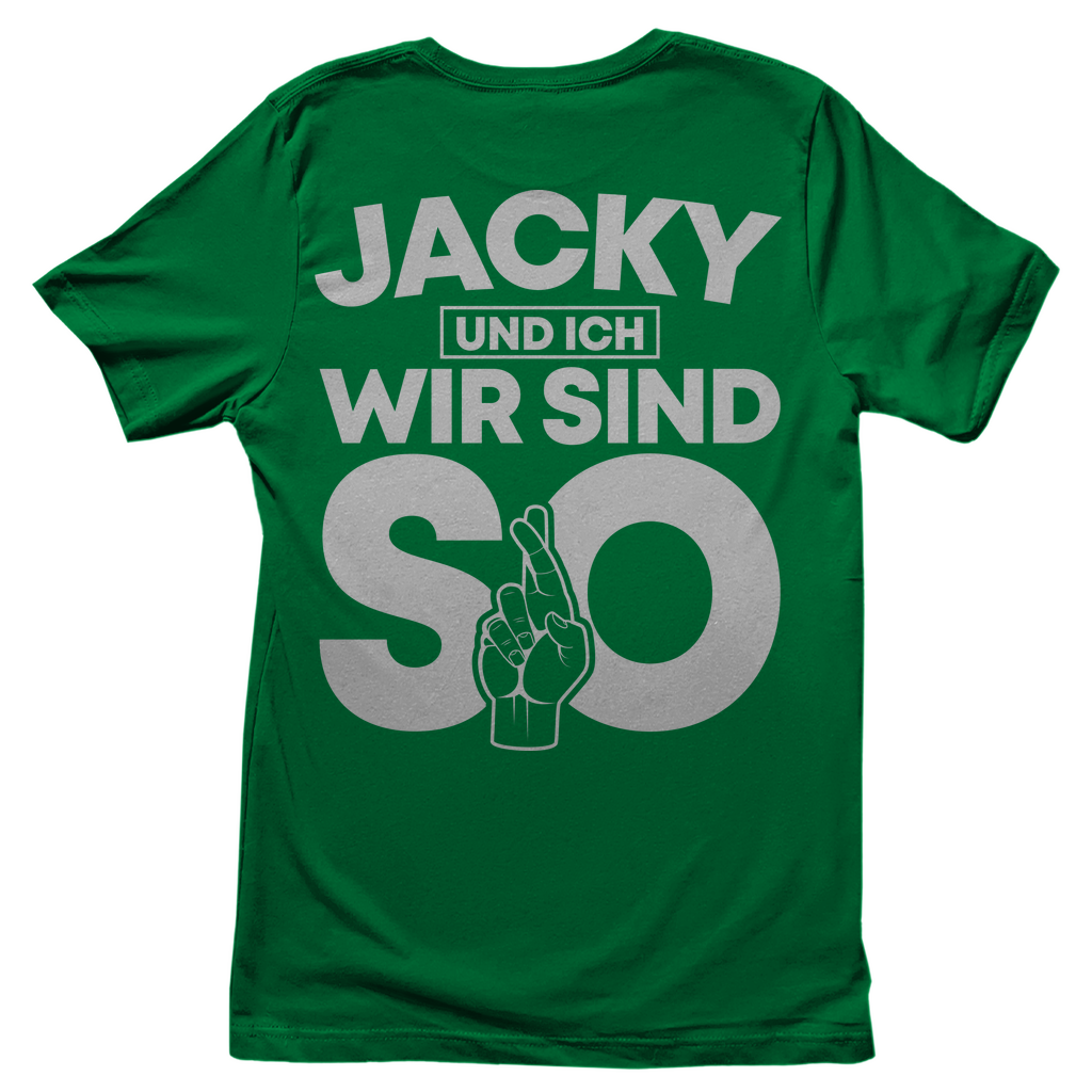 Jacky und ich wir sind so Jack Daniels - Damenshirt Kelly Green