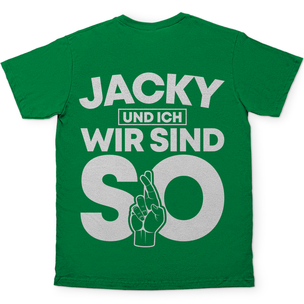 Jacky und ich wir sind so Jack Daniels - Herren Shirt Kelly Green