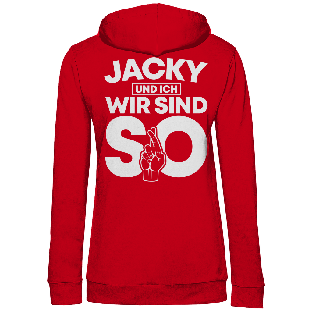 Jacky und ich wir sind so Jack Daniels - Damen Hoodie Red