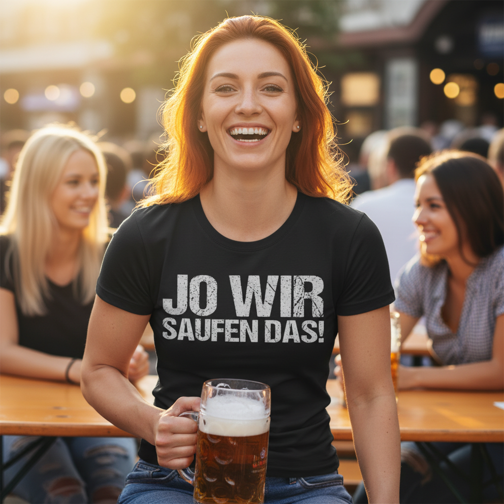 Jo wir saufen das! - Damenshirt