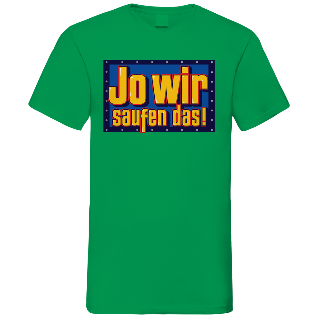 Jo wir saufen das - Bob der Baumeister - Herren V-Neck Shirt Kelly Green