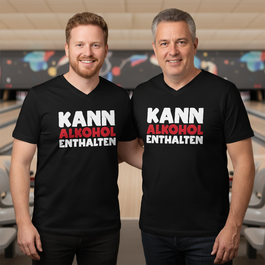 Kann Alkohol enthalten - Herren V-Neck Shirt