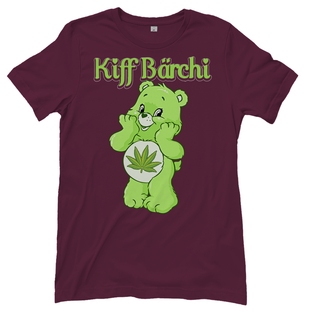 Kiff Bärchi - Glücksbärchi - Damenshirt Burgundy