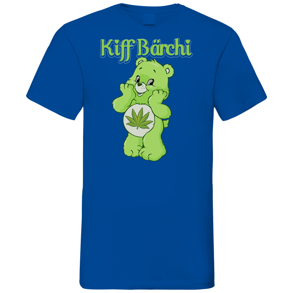 Kiff Bärchi - Glücksbärchi - Herren V-Neck Shirt Royal Blue