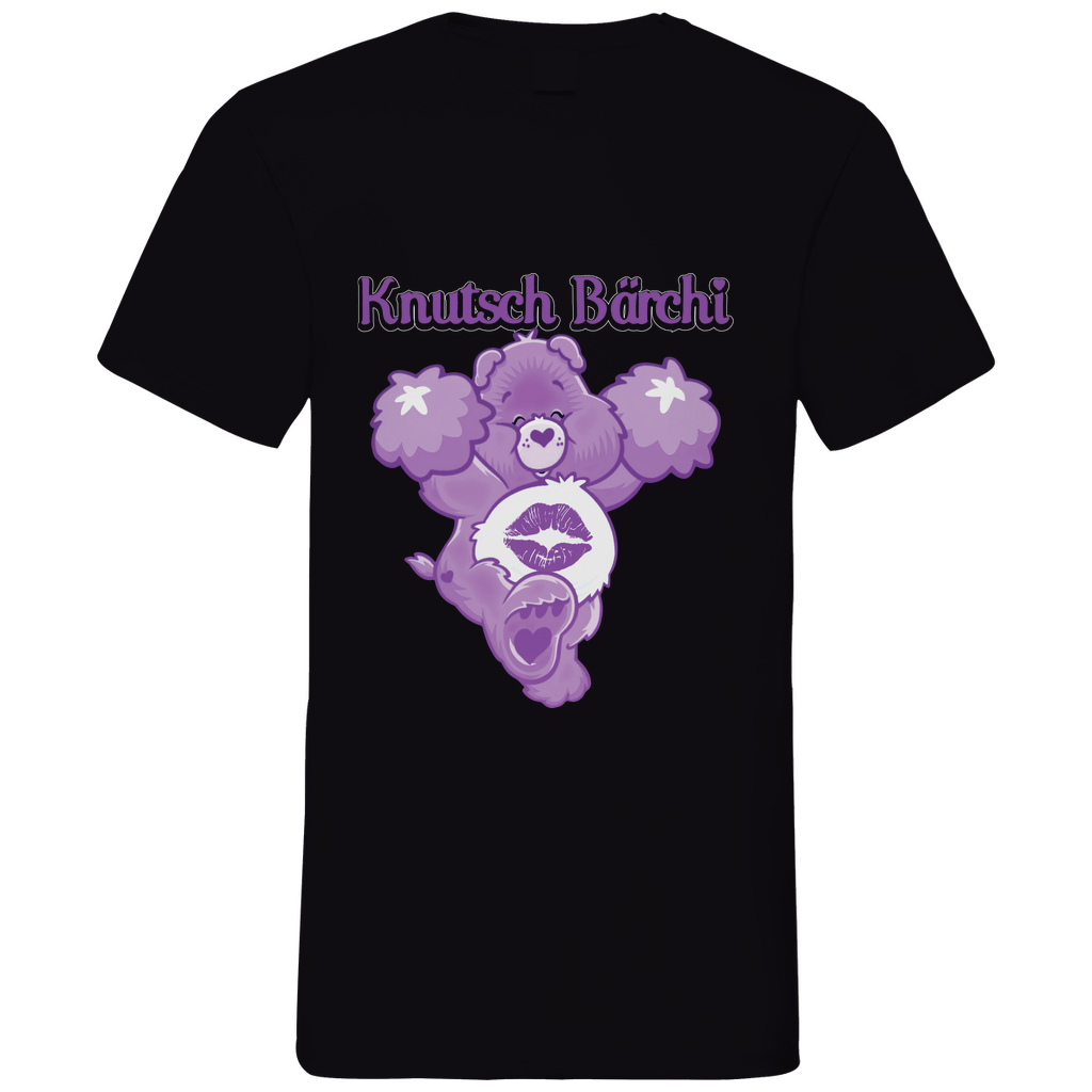 Knutsch Bärchi - Glücksbärchi - Herren V-Neck Shirt Black