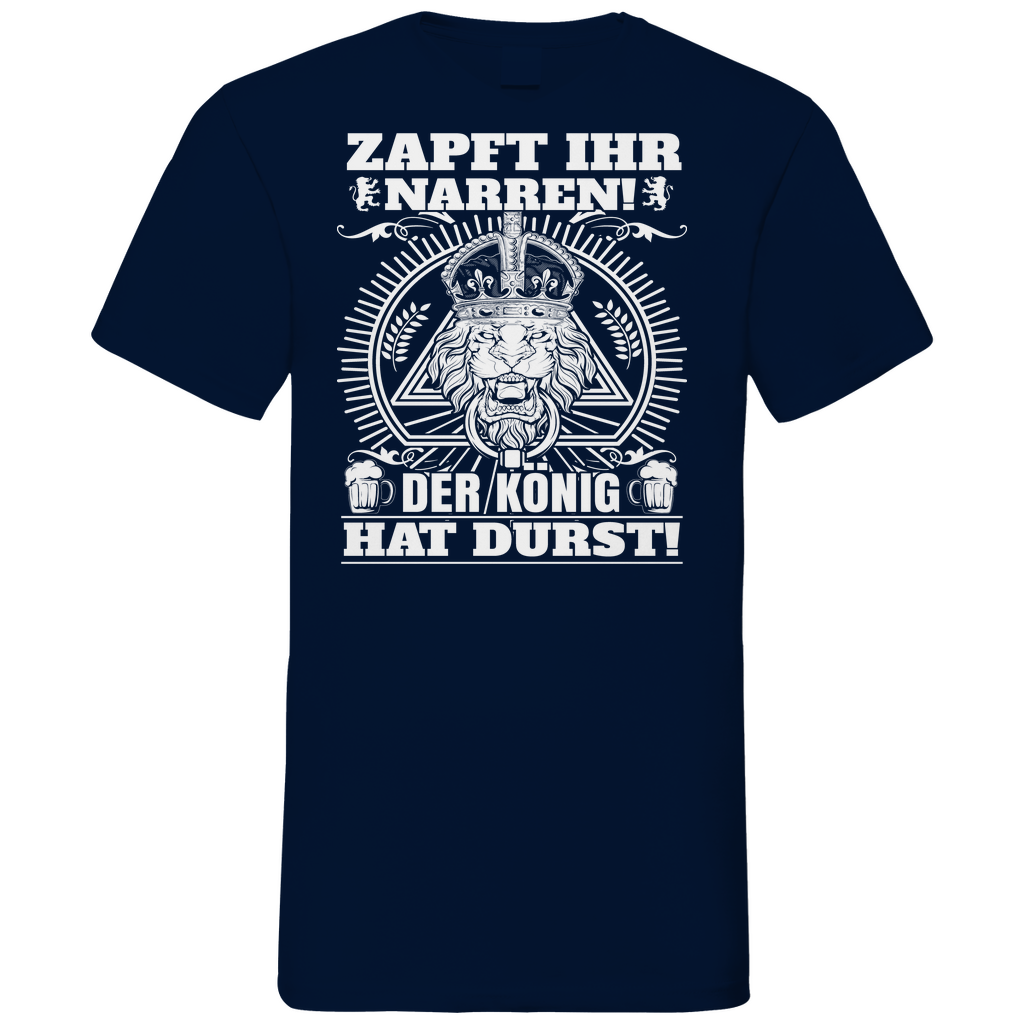 Zapft ihr Narren der König hat Durst - Herren V-Neck Shirt Navy