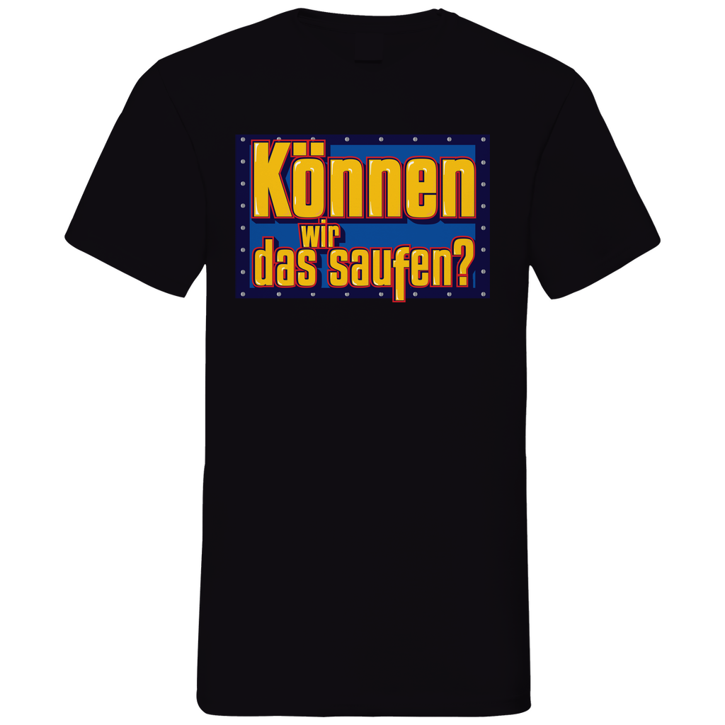Können wir das saufen? Bob der Baumeister - Herren V-Neck Shirt Black