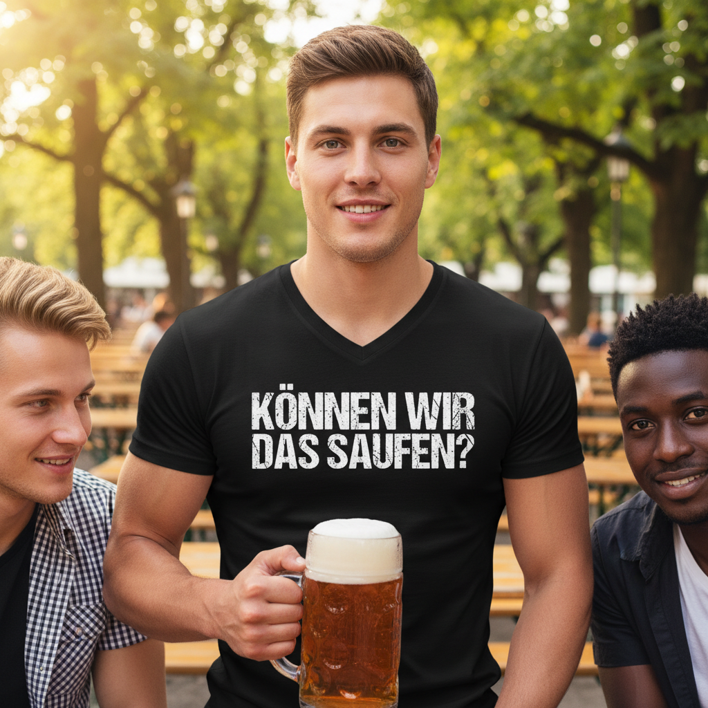 Können wir das saufen? - Herren V-Neck Shirt