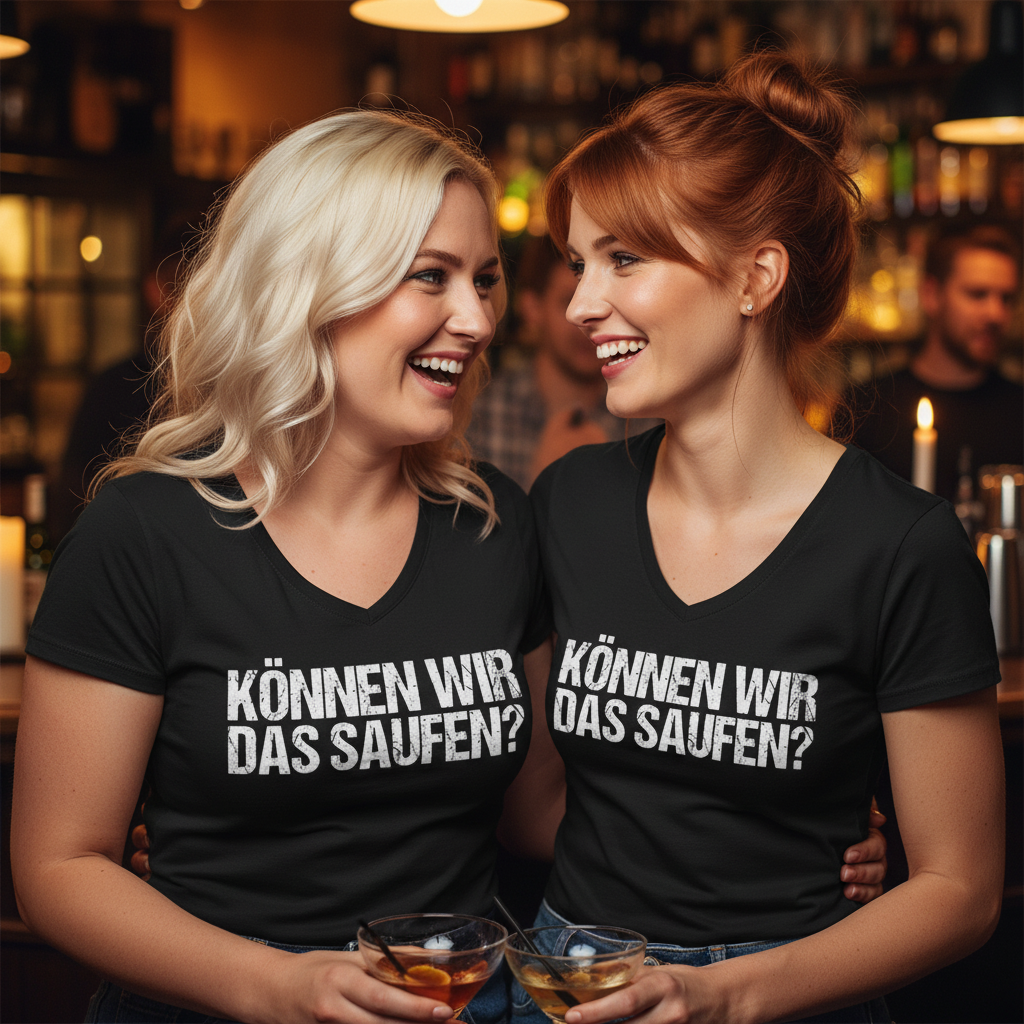 Können wir das saufen? - V-Neck Damenshirt