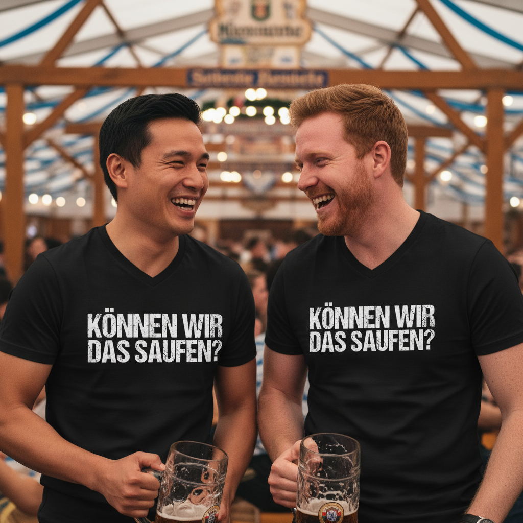 Können wir das saufen? - Herren V-Neck Shirt