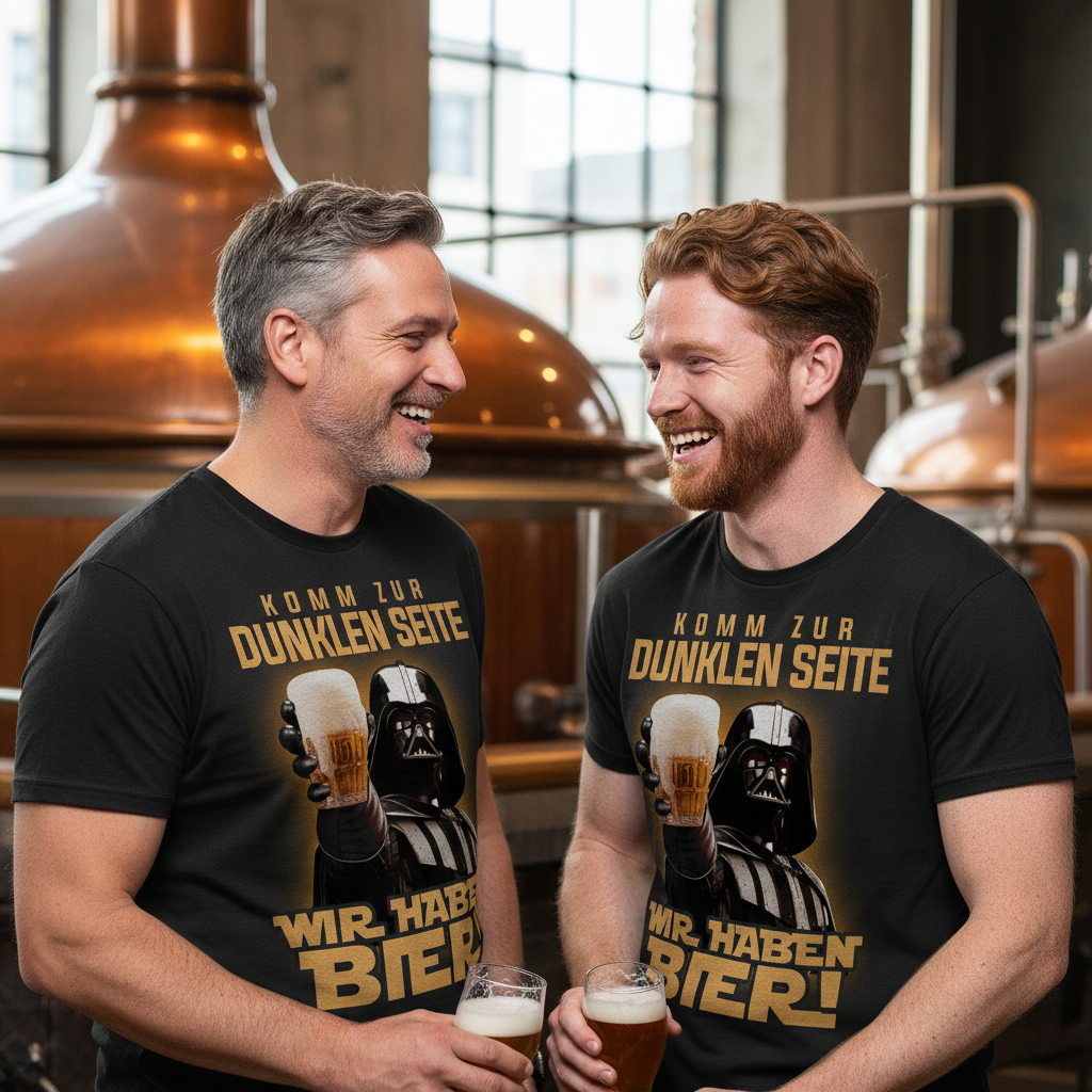 Komm zur dunklen Seite wir haben Bier Darth Vader - Herren Shirt