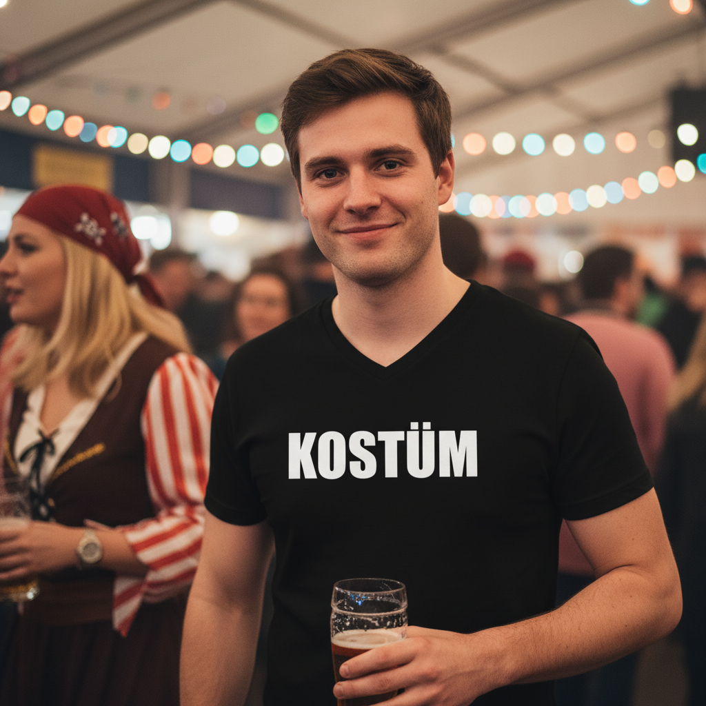 Kostüm - Herren V-Neck Shirt