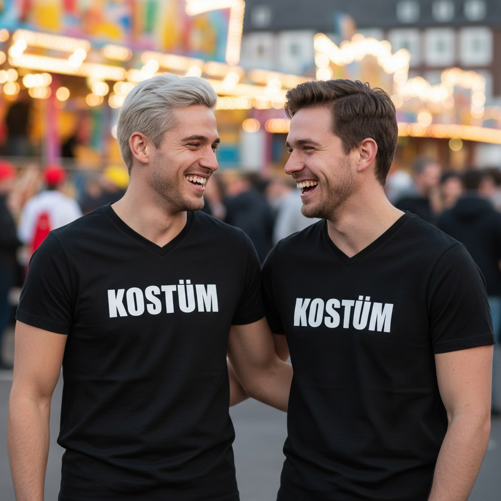 Kostüm - Herren V-Neck Shirt