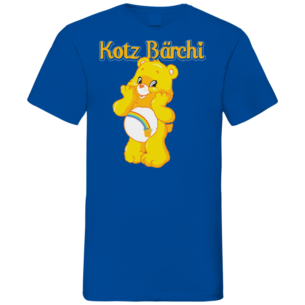 Kotz Bärchi - Glücksbärchi - Herren V-Neck Shirt Royal Blue