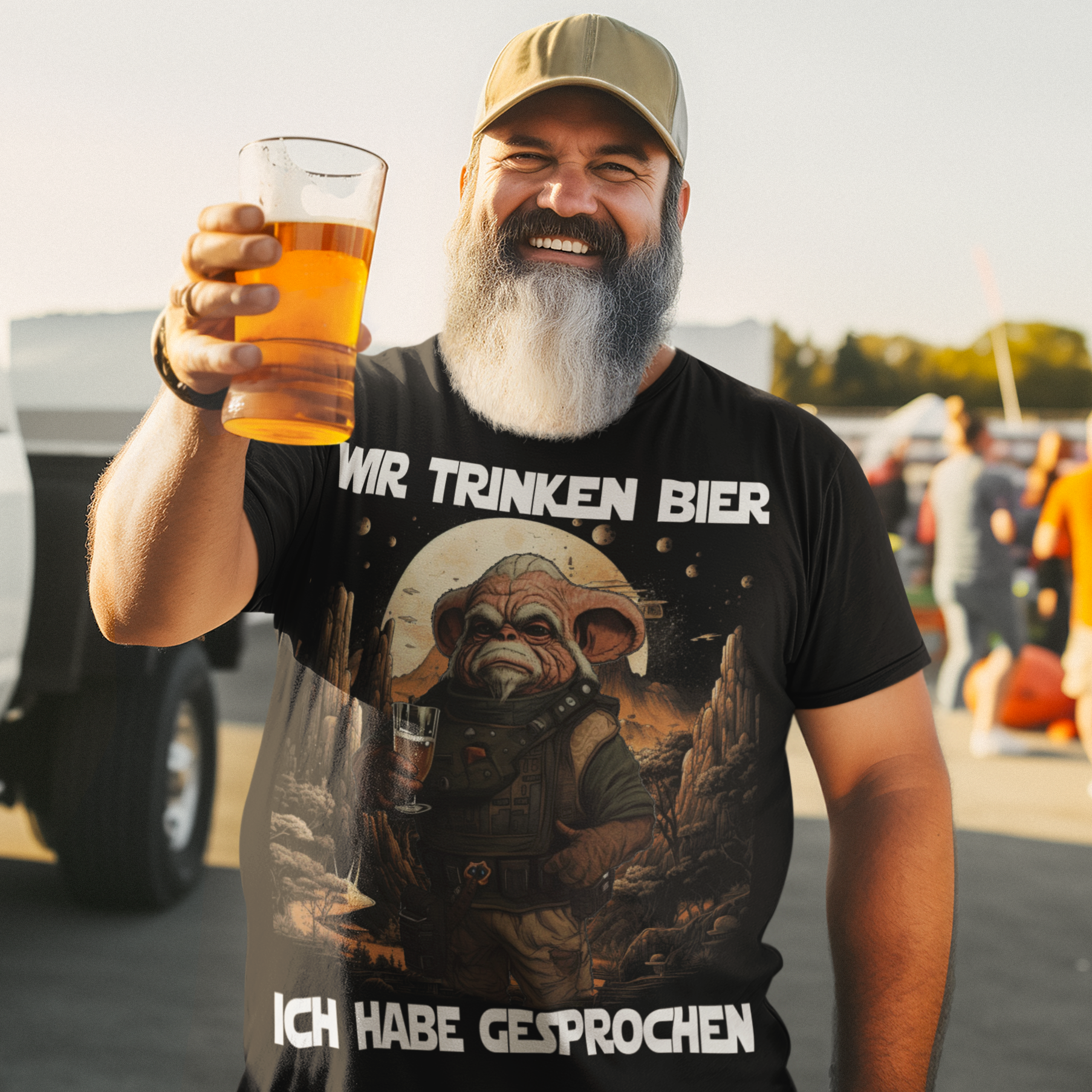 Wir trinken Bier ich habe gesprochen - Mandalorian - Herren Shirt