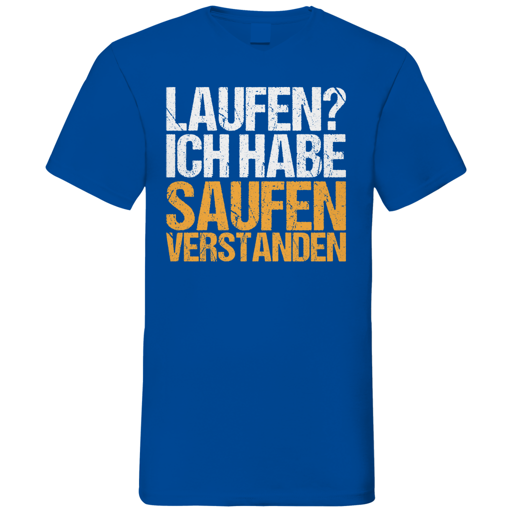 Laufen? Ich habe saufen verstanden - Herren V-Neck Shirt Royal Blue