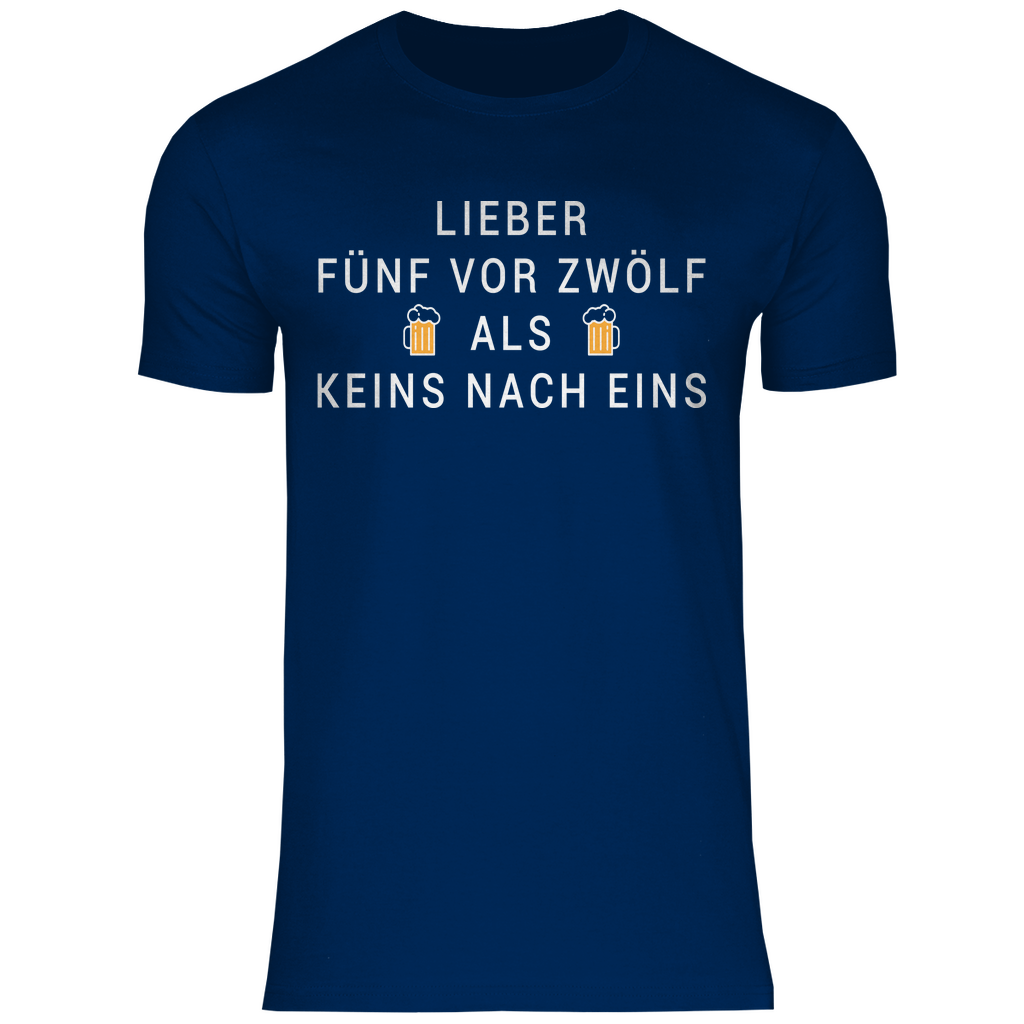 Lieber fünf vor zwölf als keins nach eins - Herren Shirt Navy