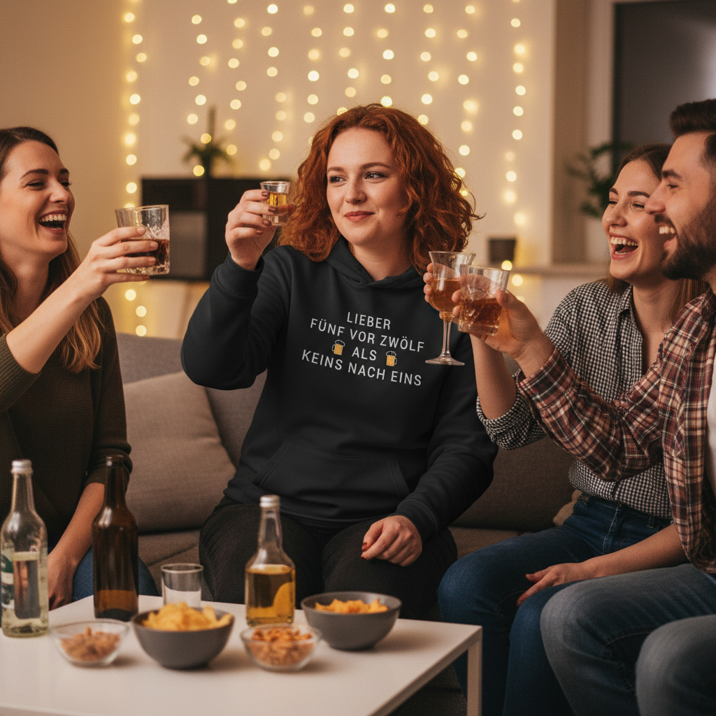 Lieber fünf vor zwölf als keins nach eins - Damen Hoodie