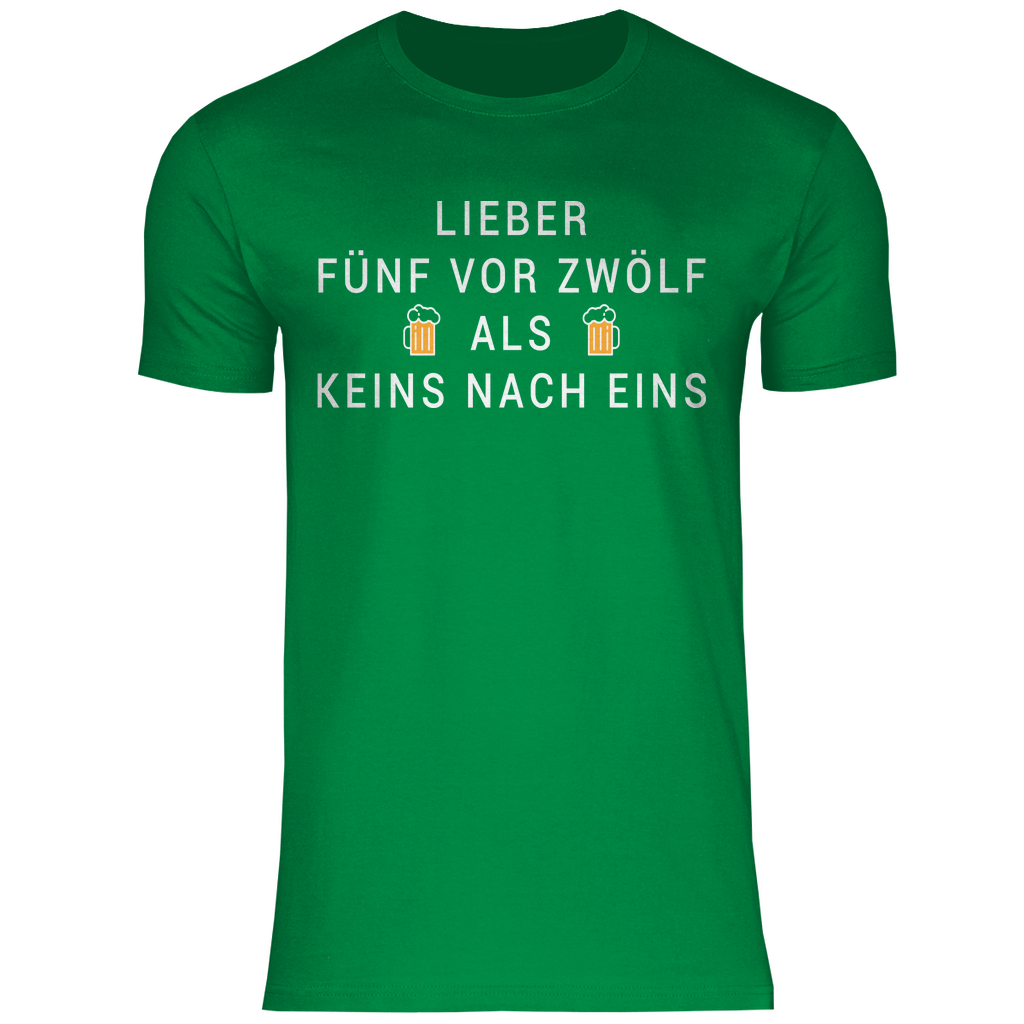Lieber fünf vor zwölf als keins nach eins - Herren Shirt Kelly Green