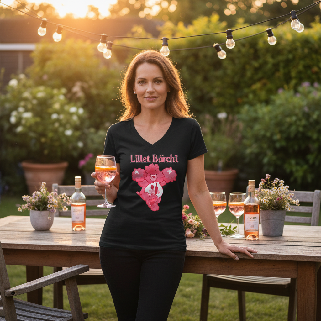Lillet Bärchi - Glücksbärchi - V-Neck Damenshirt