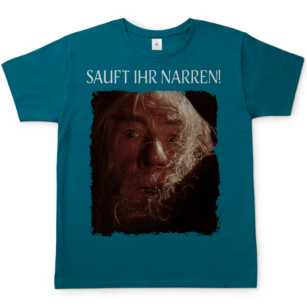 Sauft ihr Narren! Der Herr der Ringe Gandalf - Herren Shirt Diva Blue
