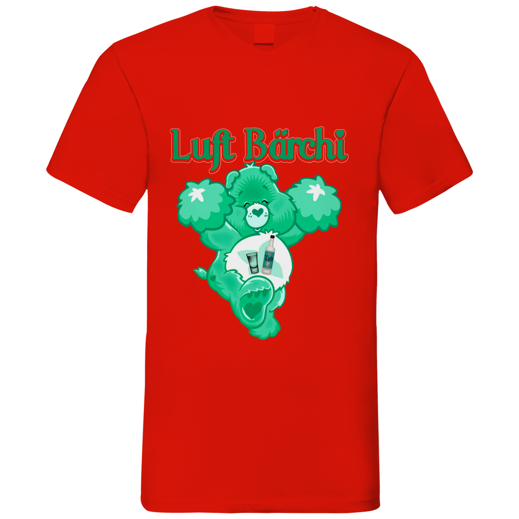 Luft Bärchi - Glücksbärchi - Herren V-Neck Shirt Red