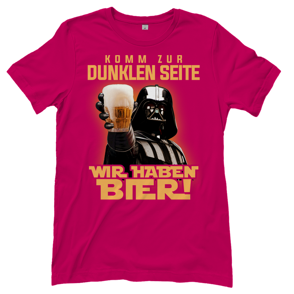 Komm zur dunklen Seite wir haben Bier Darth Vader - Damenshirt Sorbet