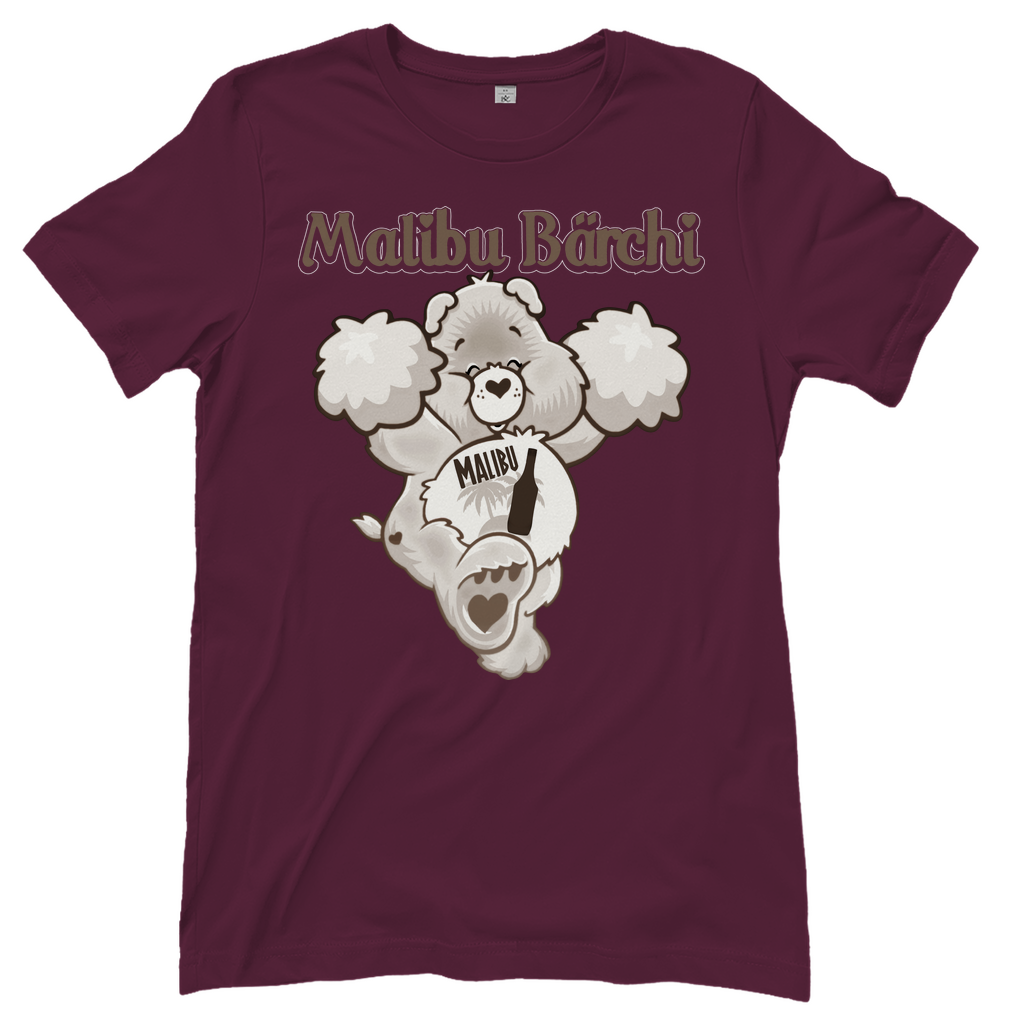 Malibu Bärchi - Glücksbärchi - Damenshirt Burgundy