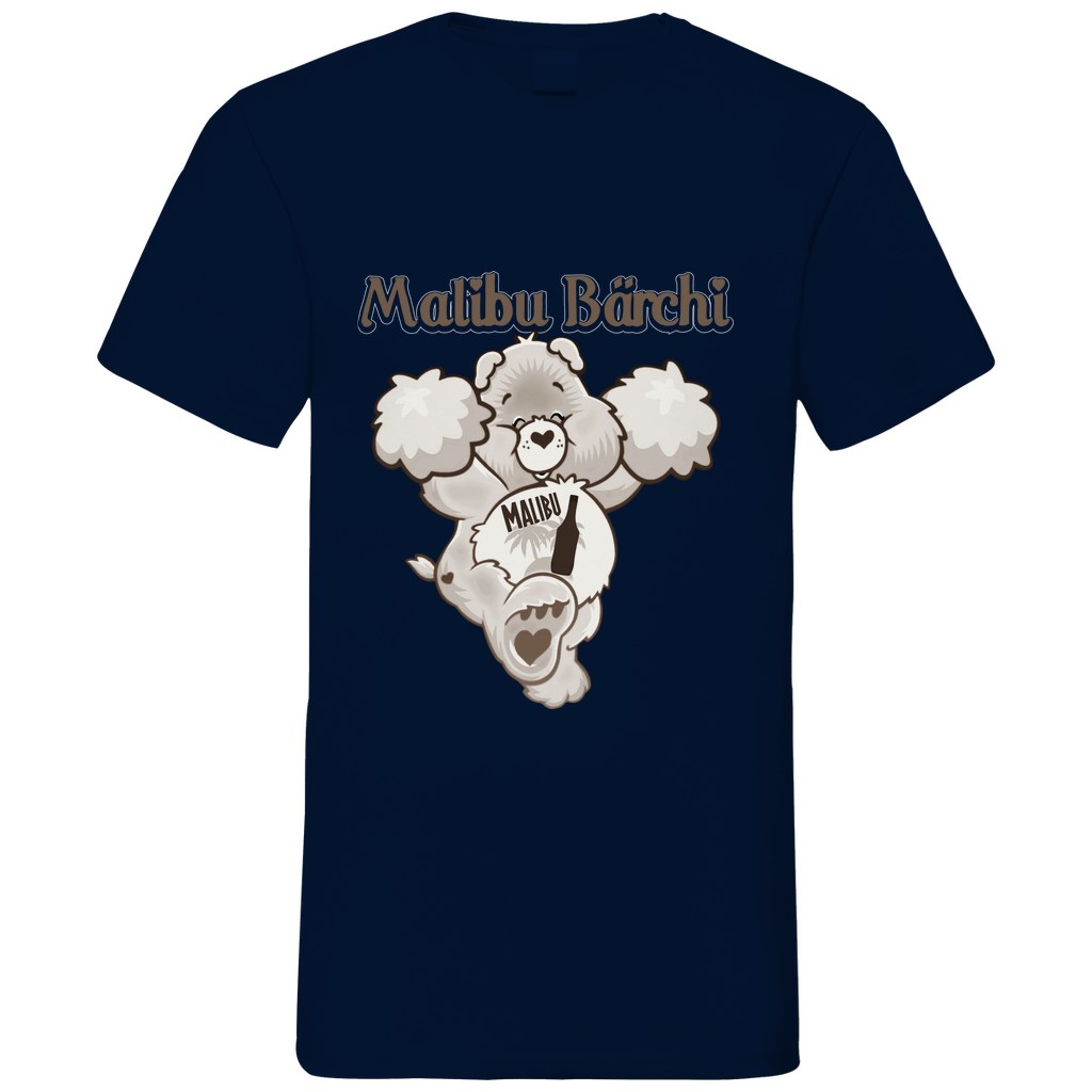 Malibu Bärchi - Glücksbärchi - Herren V-Neck Shirt Navy