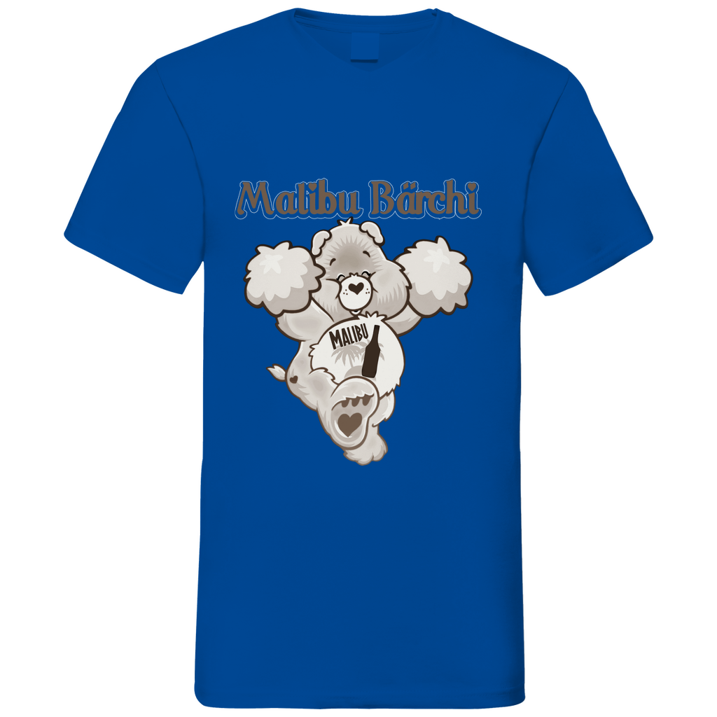 Malibu Bärchi - Glücksbärchi - Herren V-Neck Shirt Royal Blue