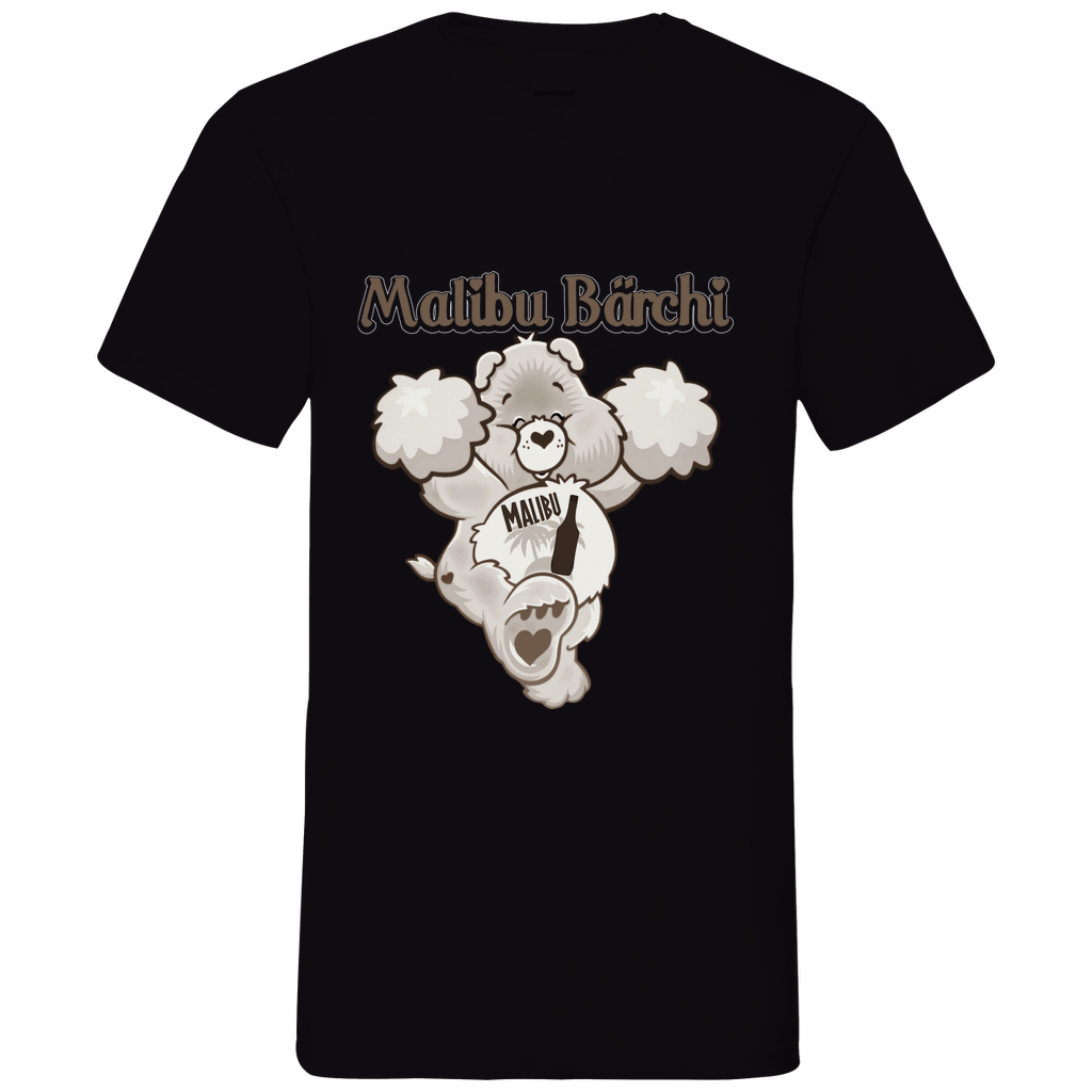Malibu Bärchi - Glücksbärchi - Herren V-Neck Shirt Black