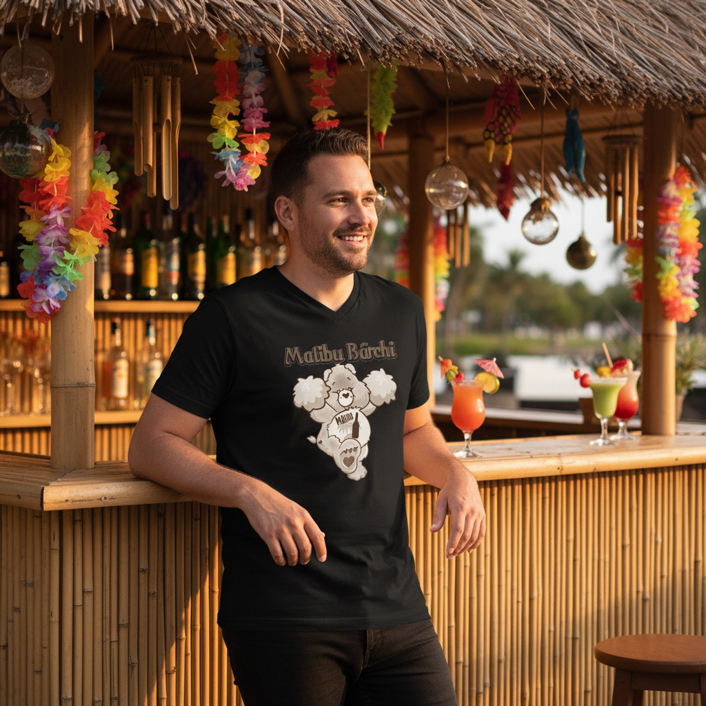 Malibu Bärchi - Glücksbärchi - Herren V-Neck Shirt