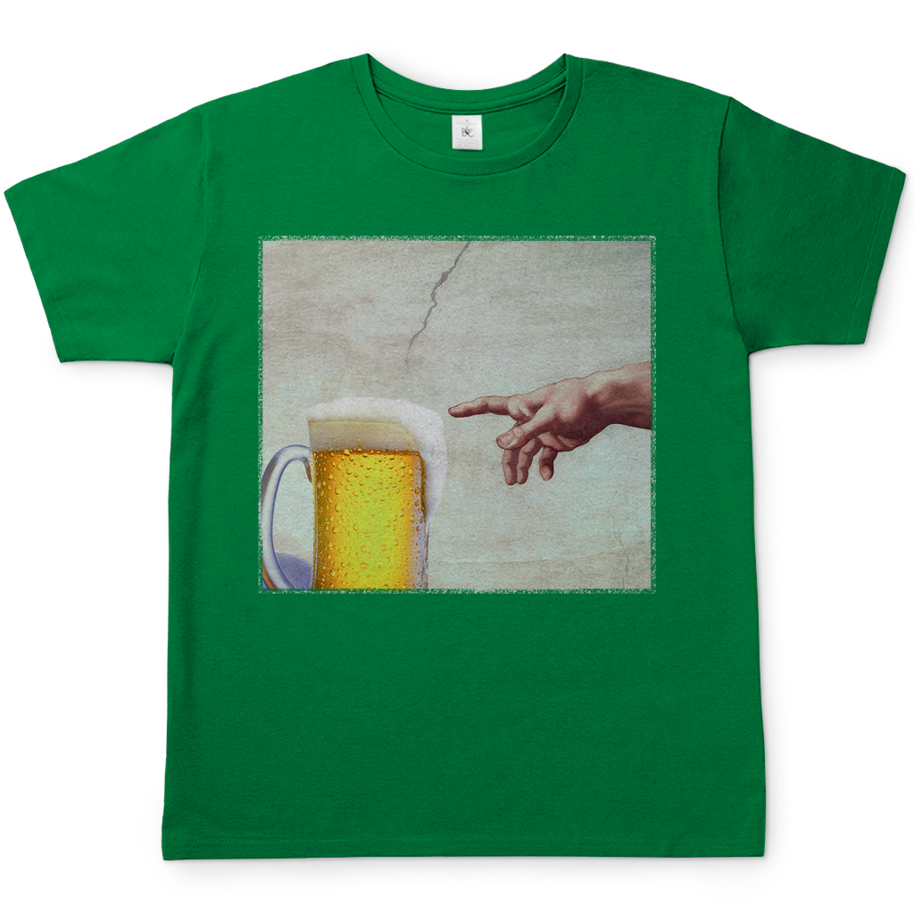 Gottes Hand mit Bier - Herren Shirt Kelly Green