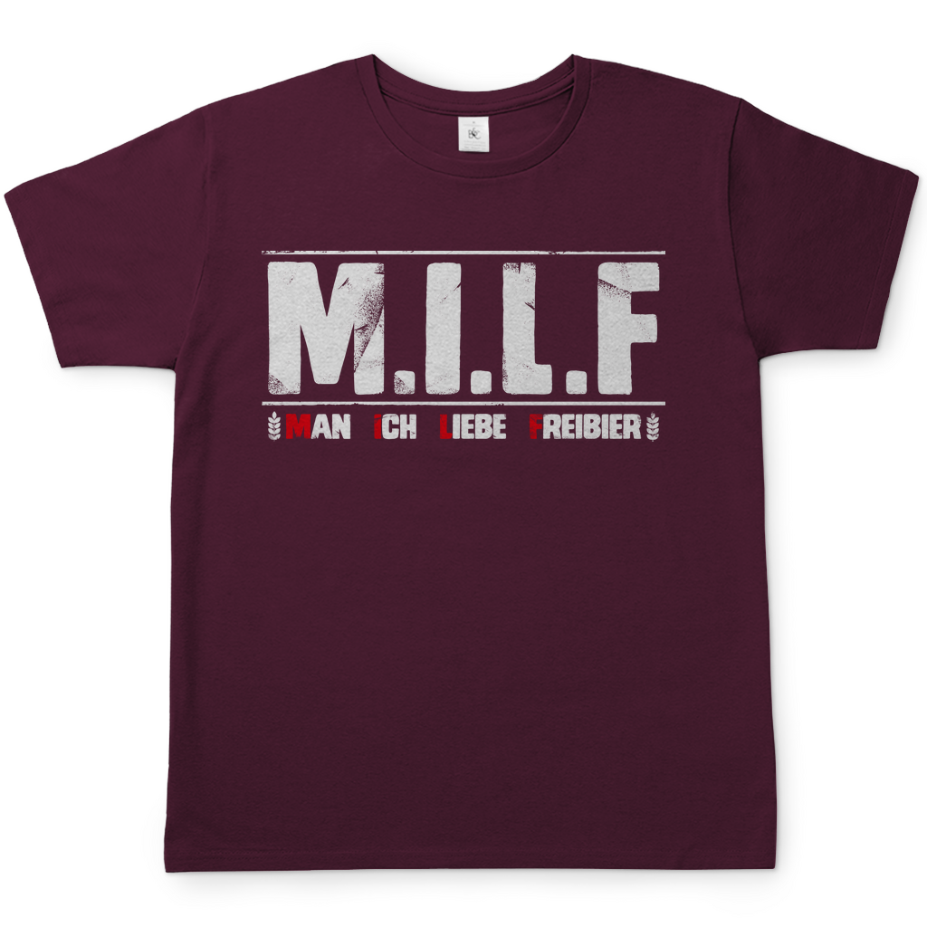 MILF man ich liebe Freibier - Herren Shirt Burgundy