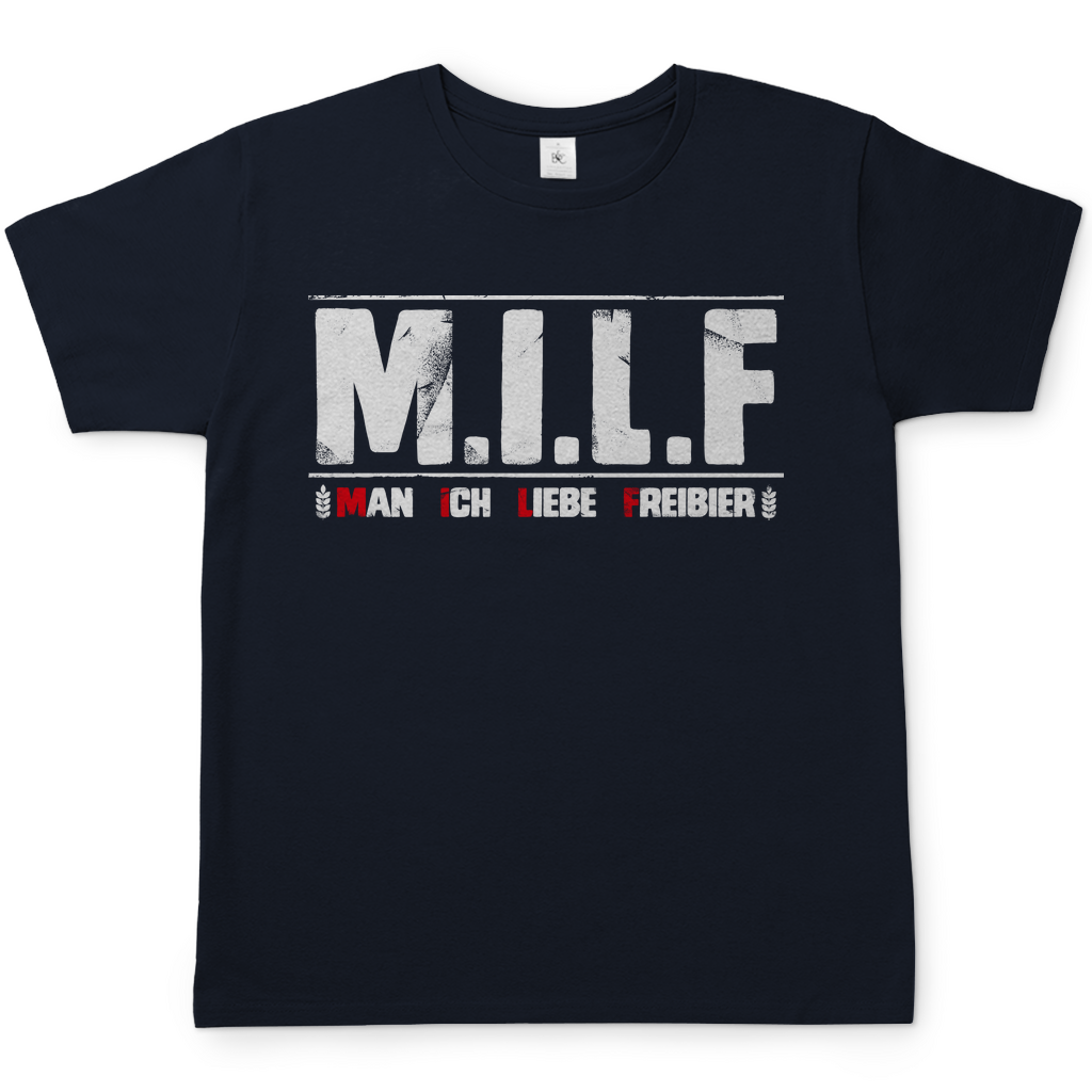 MILF man ich liebe Freibier - Herren Shirt Navy