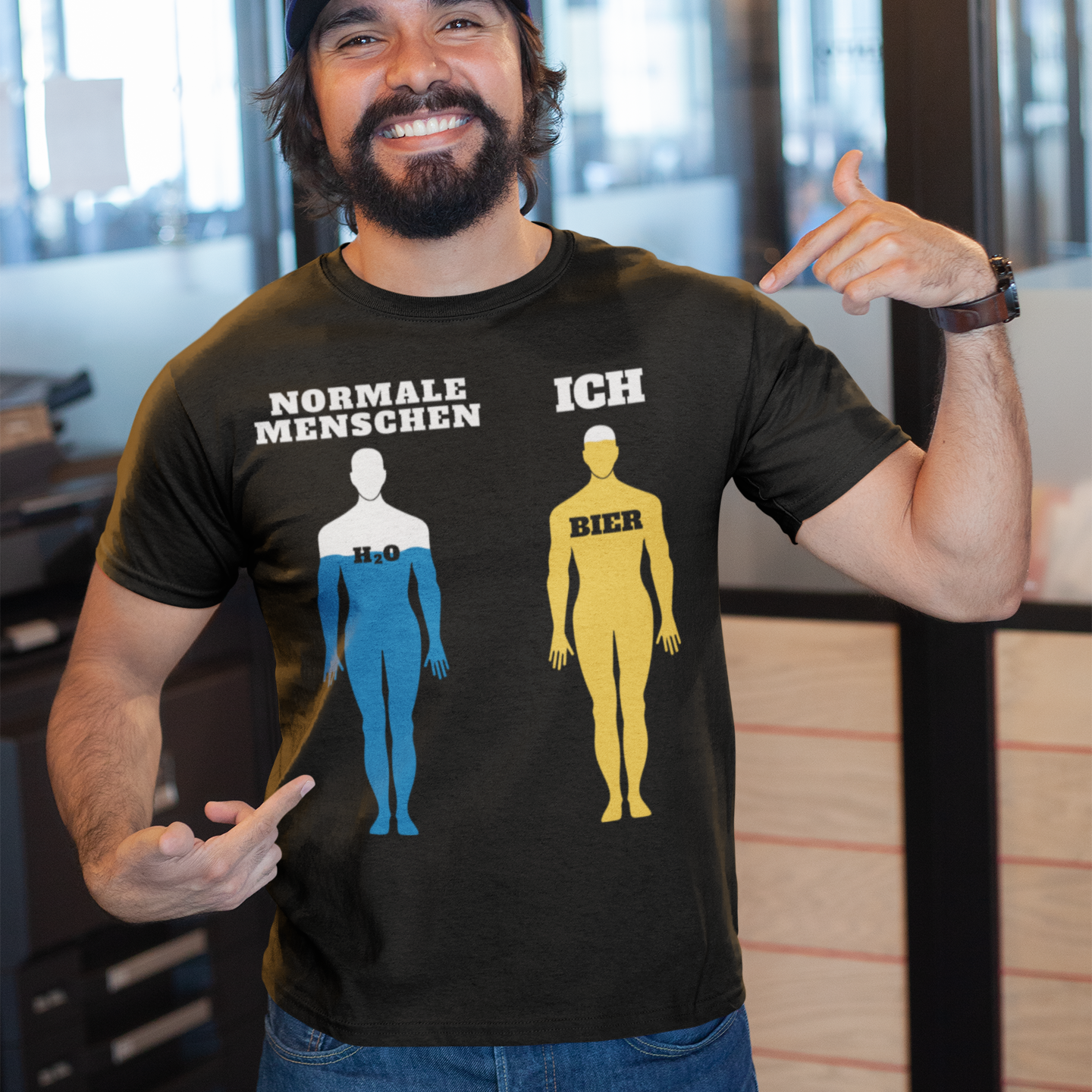 Normale Menschen Wasser – Ich Bier T-Shirt Männer mit Humor & Bierdurst