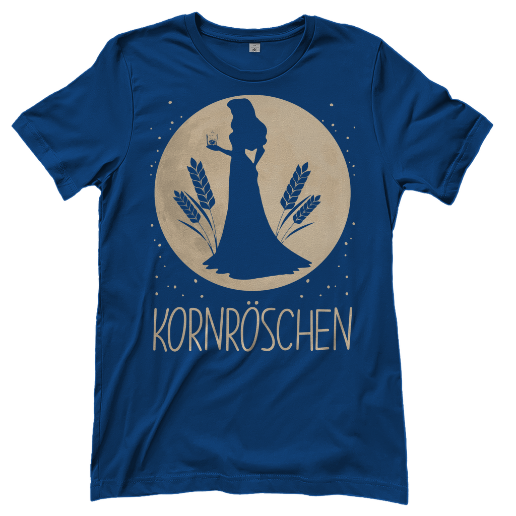 Royal Blue Damenshirt mit Mond Prinzessin Kornröschen Prinzessinnen-Design, Frontansicht