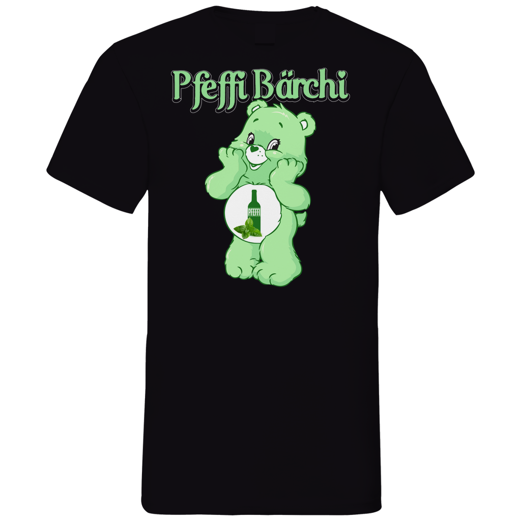 Pfeffi Bärchi - Glücksbärchi - Herren V-Neck Shirt Black