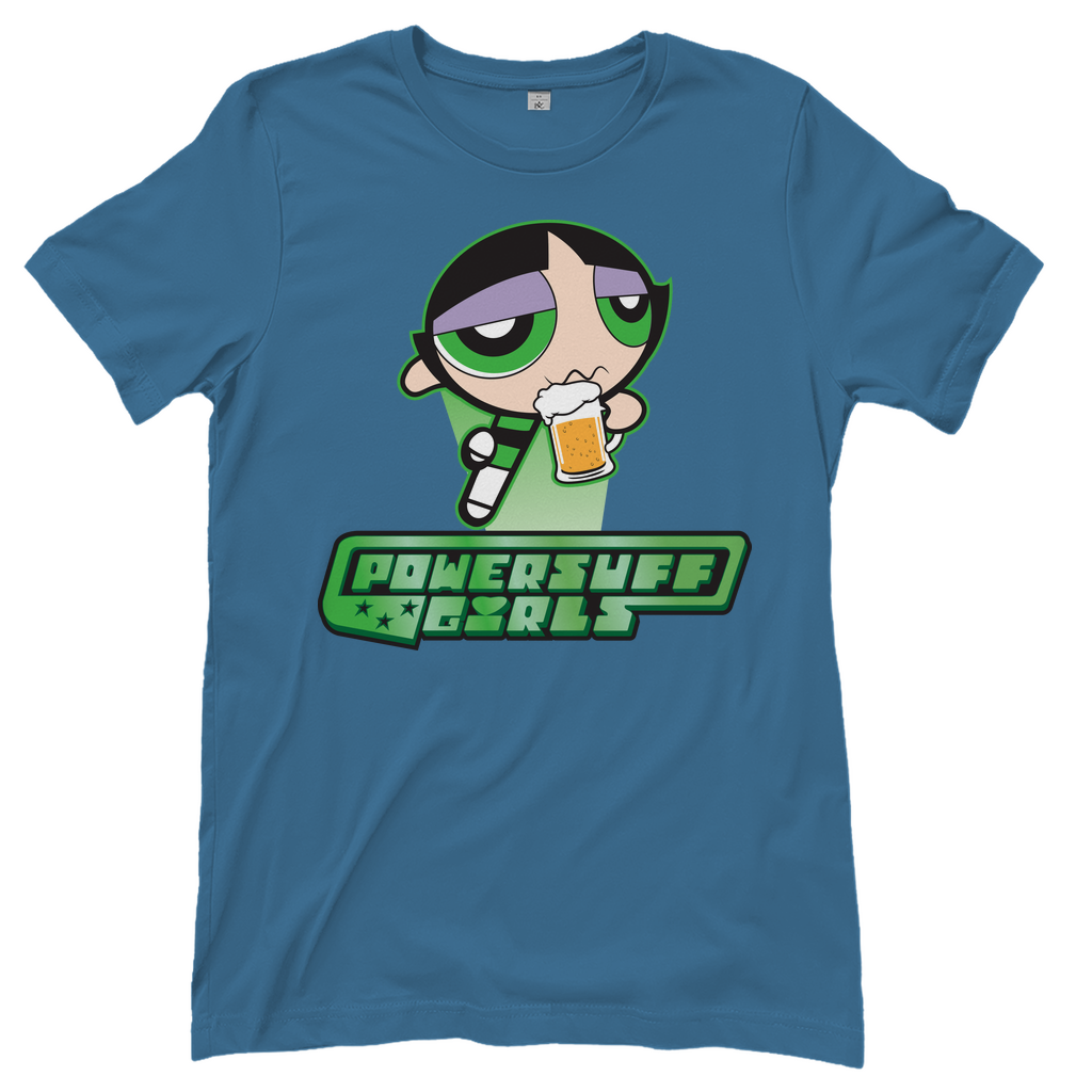 Buttercup Powersuff Powerpuff Girls - Damenshirt Stone Blue
