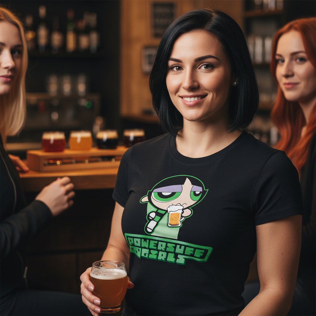 Buttercup Powersuff Powerpuff Girls - Damenshirt