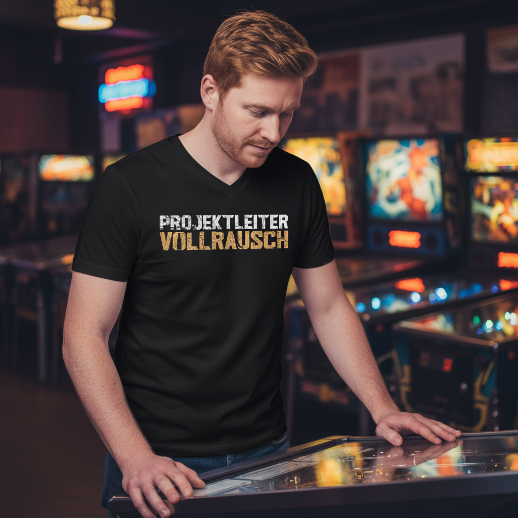 Projektleiter Vollrausch - Herren V-Neck Shirt