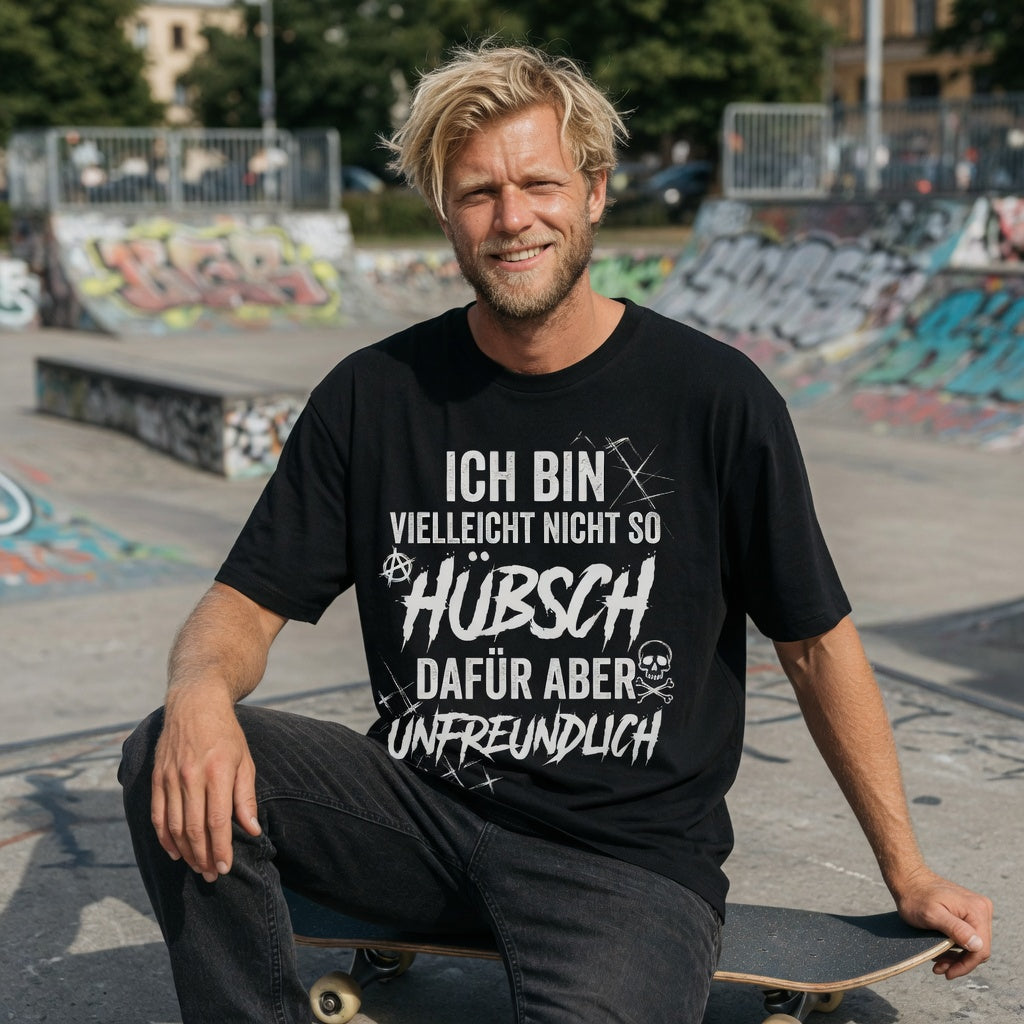 Ich bin vielleicht nicht so hübsch dafür aber unfreundlich - Jack and Jones Oversize T-Shirt